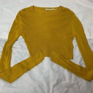 Kimchi Blue crop sweater M mustard color